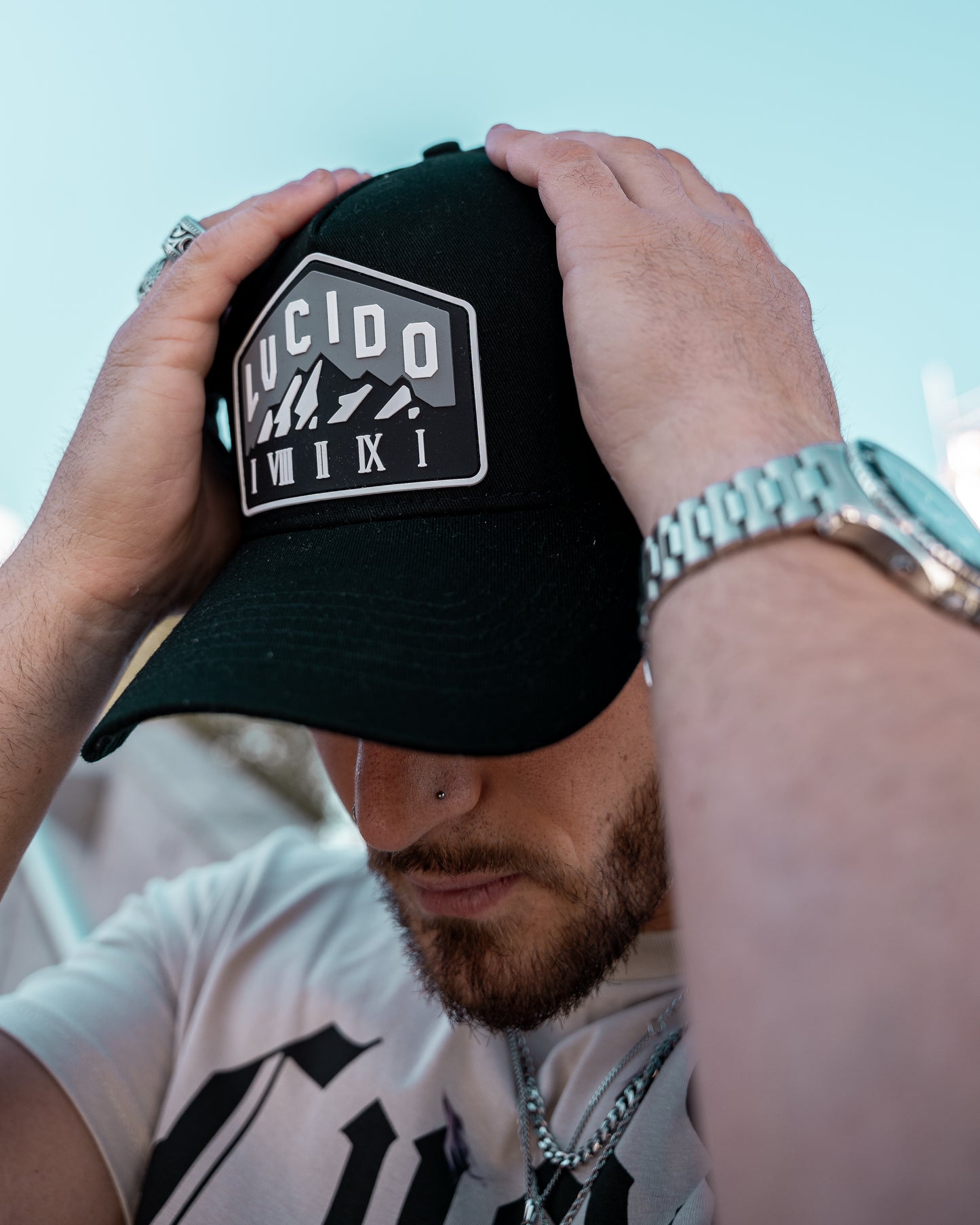 WHITE AND GREY MOUNTAIN TRUCKER