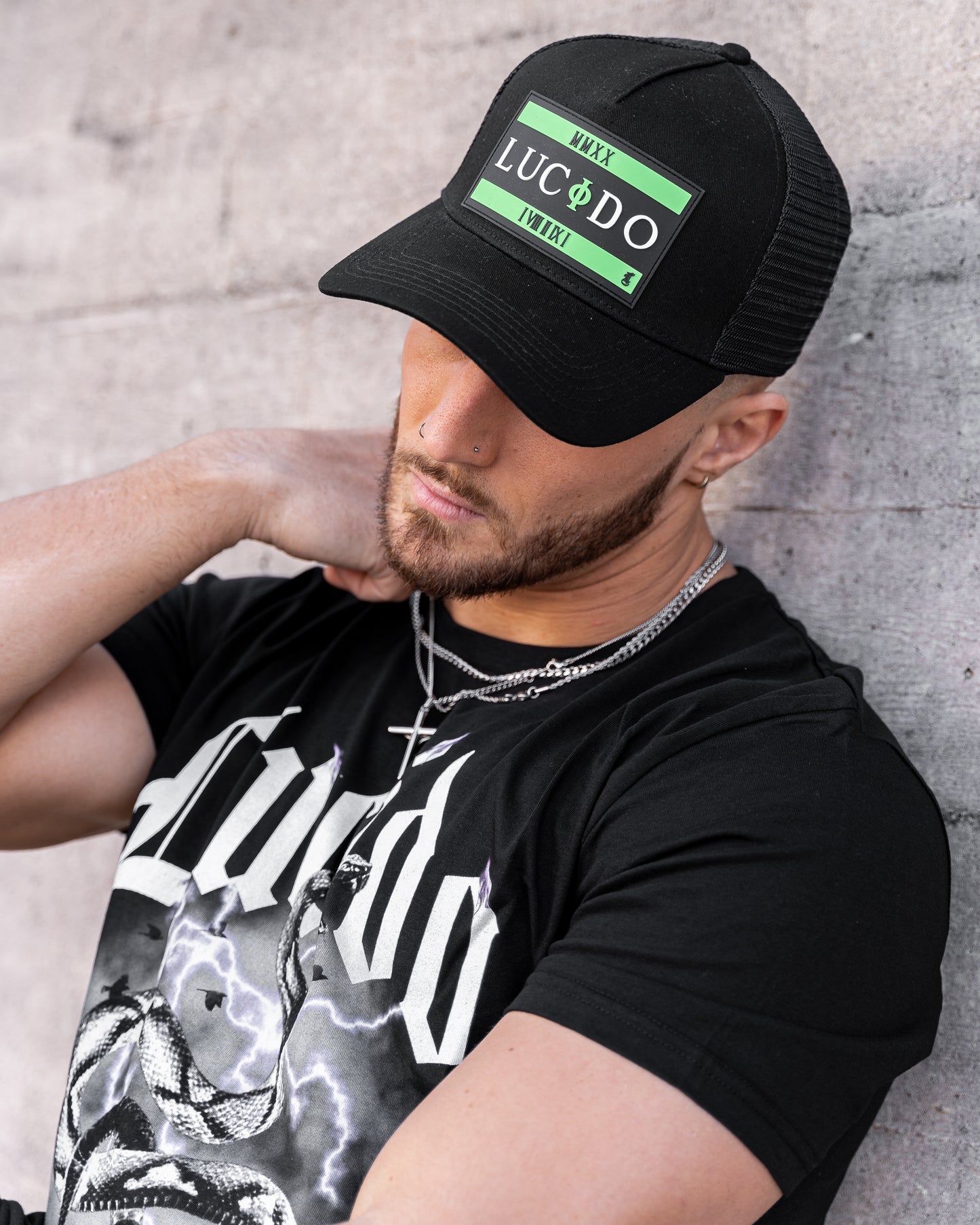 GREEN LUCIDO PATCH TRUCKER HAT