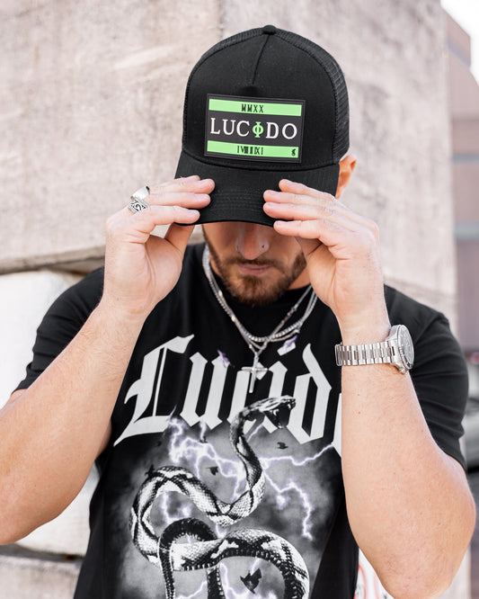 GREEN LUCIDO PATCH TRUCKER HAT