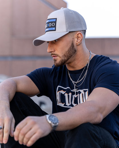 BLUE LUCIDO PATCH TRUCKER HAT