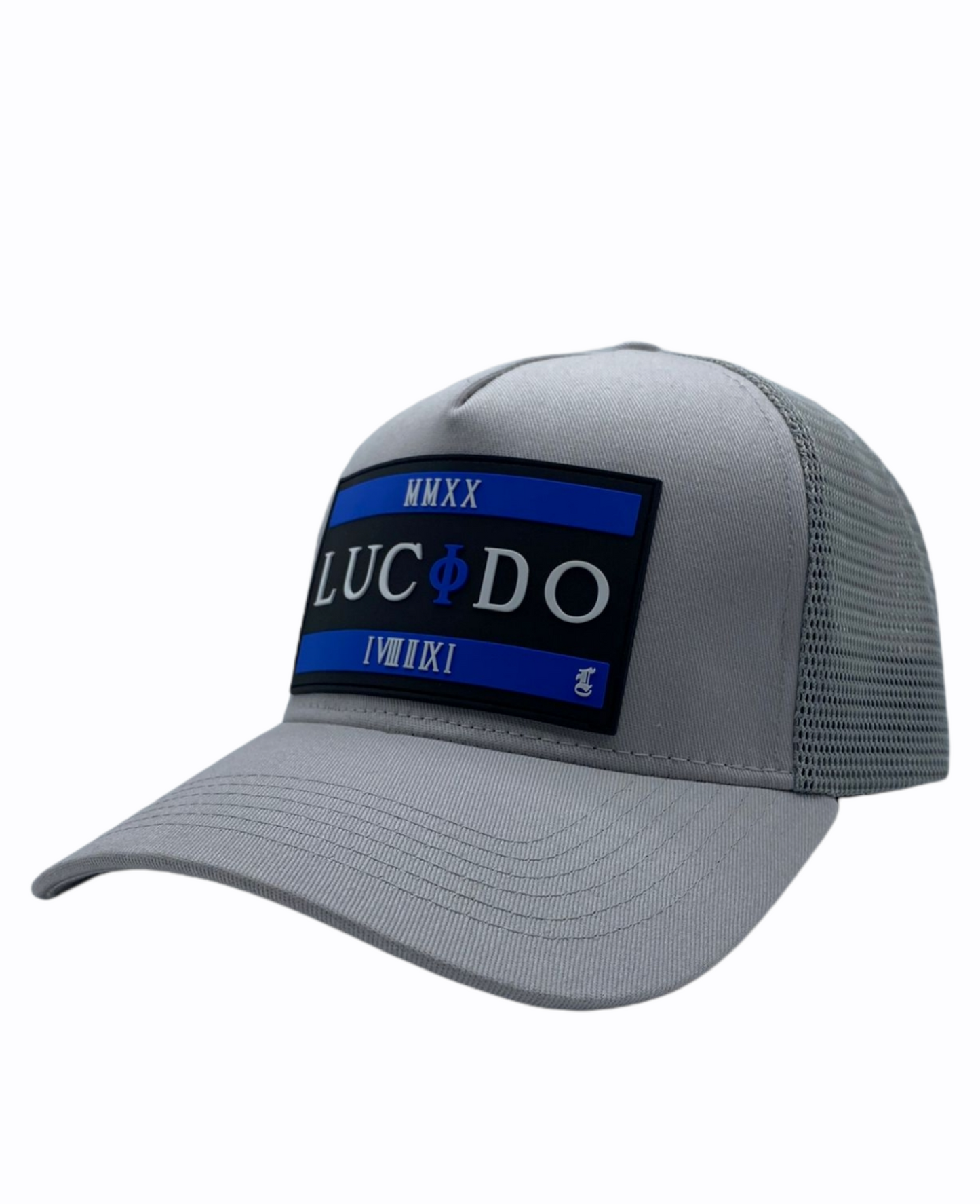BLUE LUCIDO PATCH TRUCKER HAT