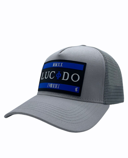 BLUE LUCIDO PATCH TRUCKER HAT