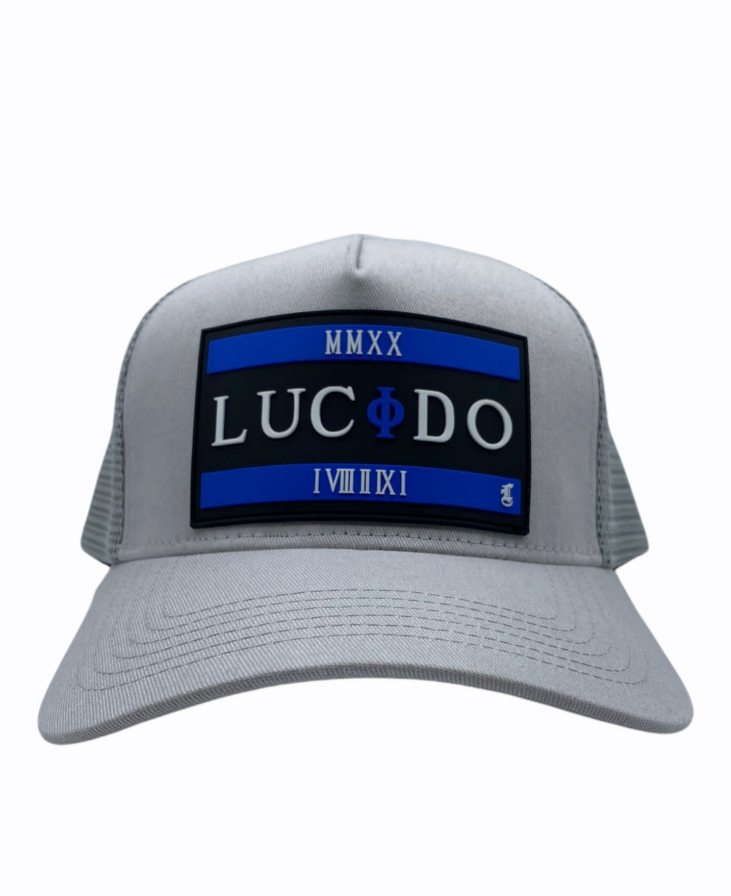 BLUE LUCIDO PATCH TRUCKER HAT