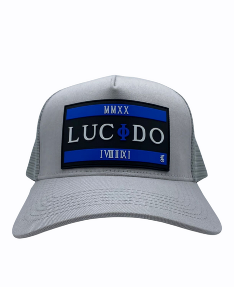  BLUE LUCIDO PATCH TRUCKER HAT